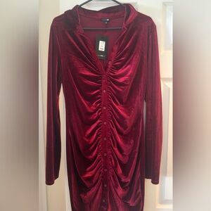 Moonlight velvet mini dress
